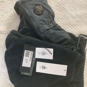 C.P. COMPANY Navy Garment-Dyed Pullover Hoodie LG